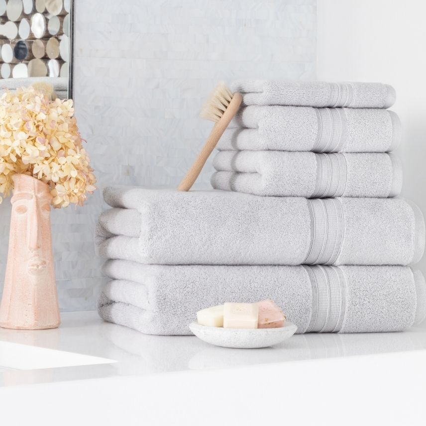 Super-Plush Towels Smoke in Bathroom | Duman Home
