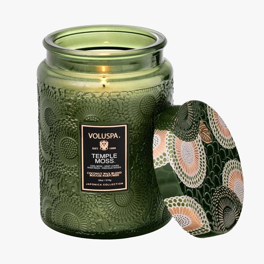 Voluspa Temple Moss Large Jar Candle | Duman Home