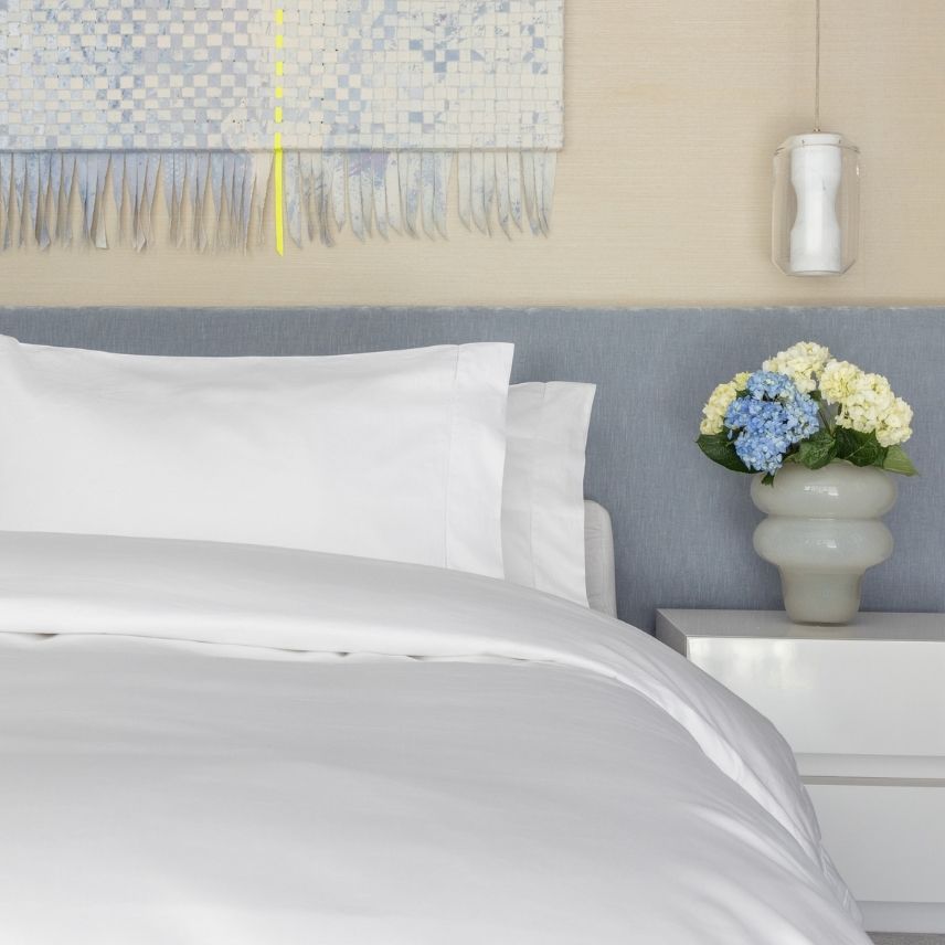 Signature Hemstitch Organic Sheet Set Bed | Duman Home