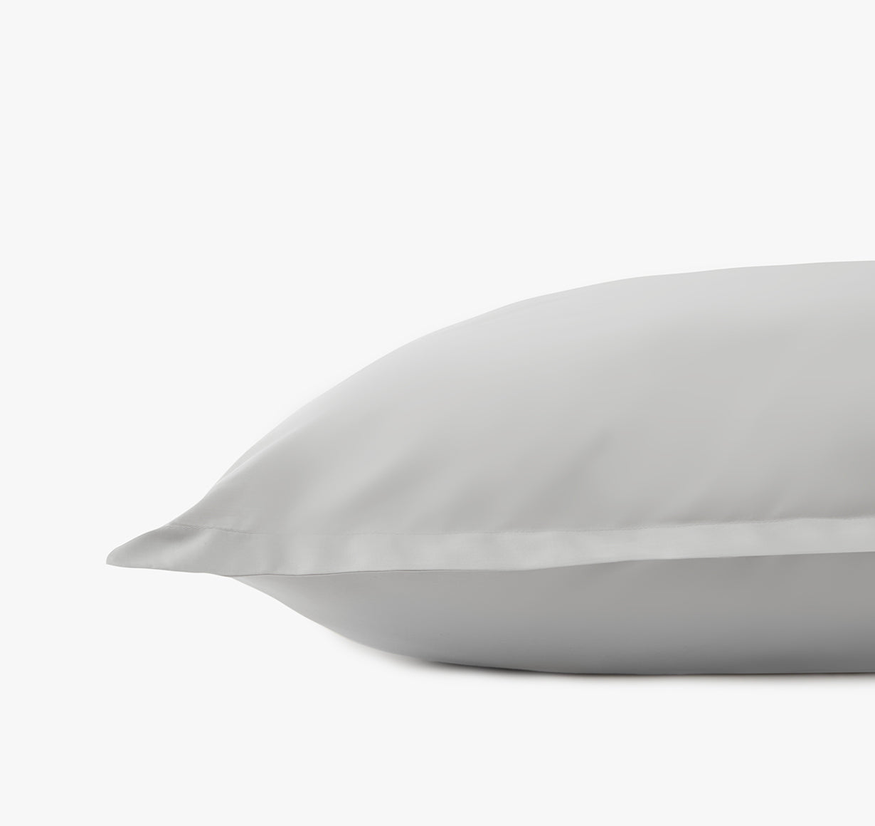 Percale Organic Euro Sham Mist Detail | Duman Home