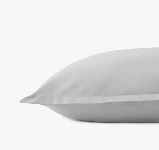 Percale Organic Euro Sham Mist Detail | Duman Home