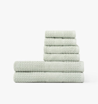 Lightweight Waffle Towel Bundle Sage | Duman Home