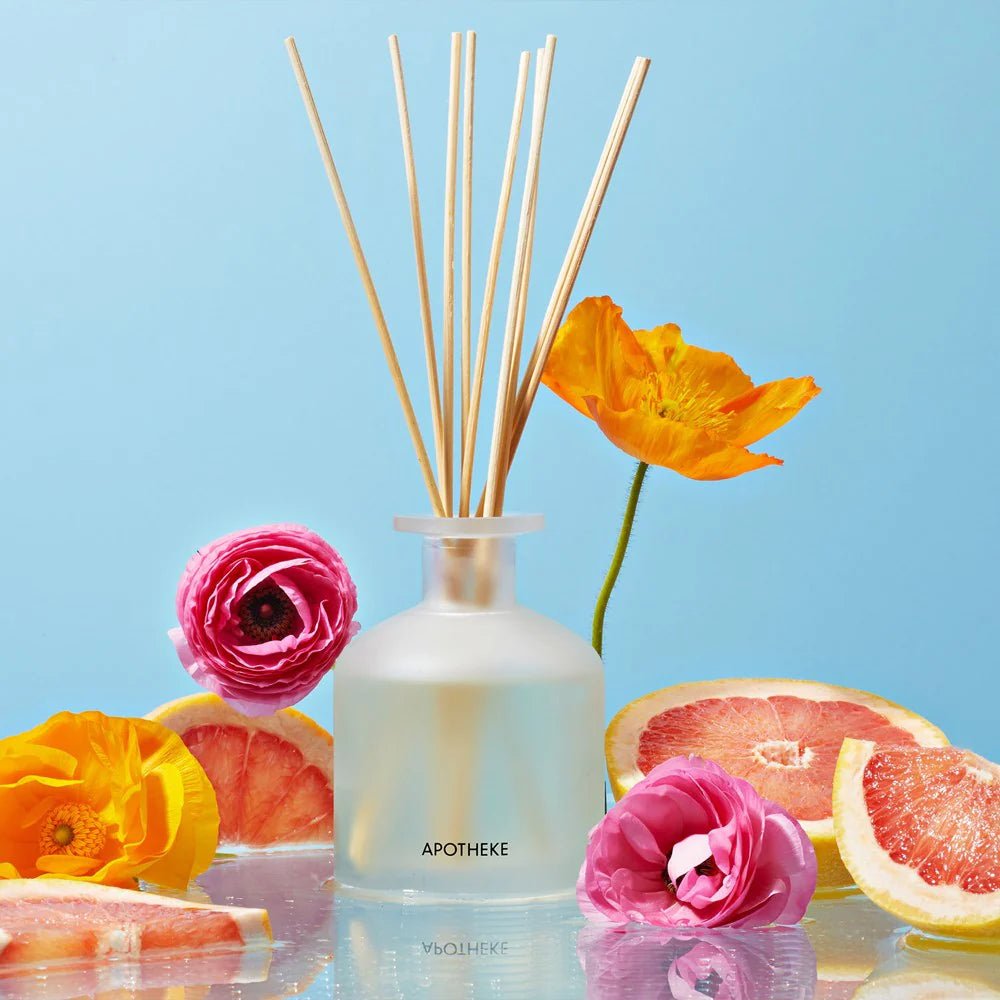 Apotheke Sea Salt Grapefruit Reed Diffuser with Flowers and Fruits | Duman Home