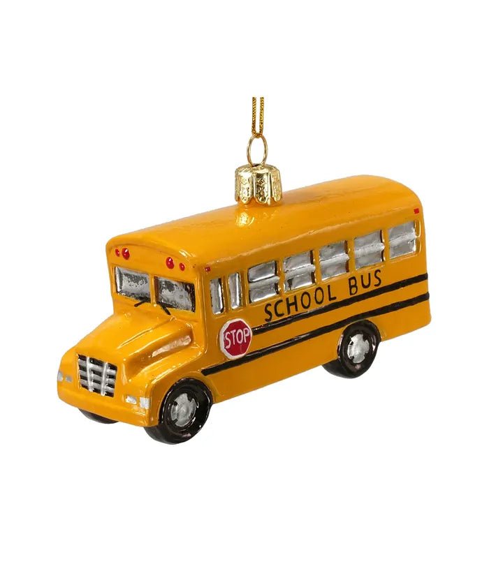 Noble Gems™ School Bus Glass Ornament