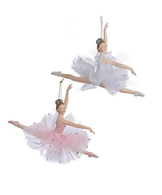 Pink and White Ballerina Ornaments
