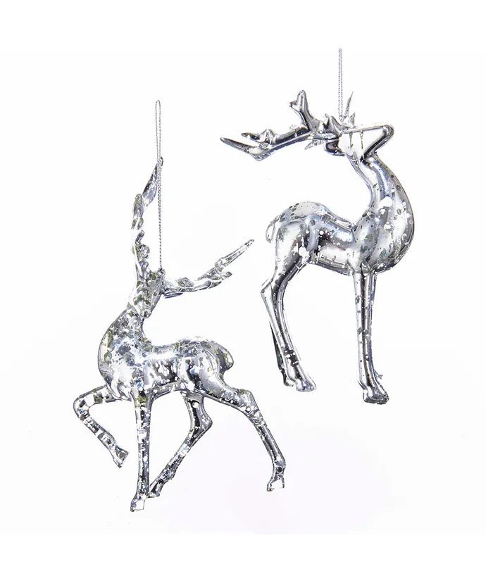Silver Reindeer Ornament