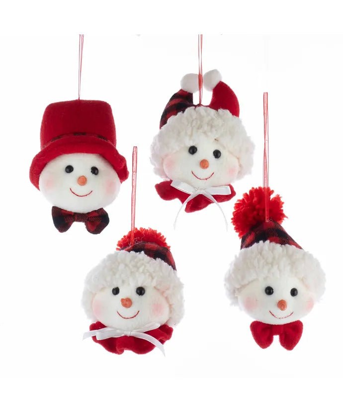 Fabric Snowman Head Ornament