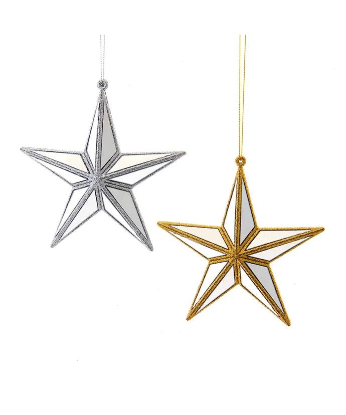 Gold and Silver Mirror Star Ornament