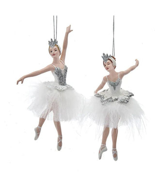 Silver and White Ballerina Ornament