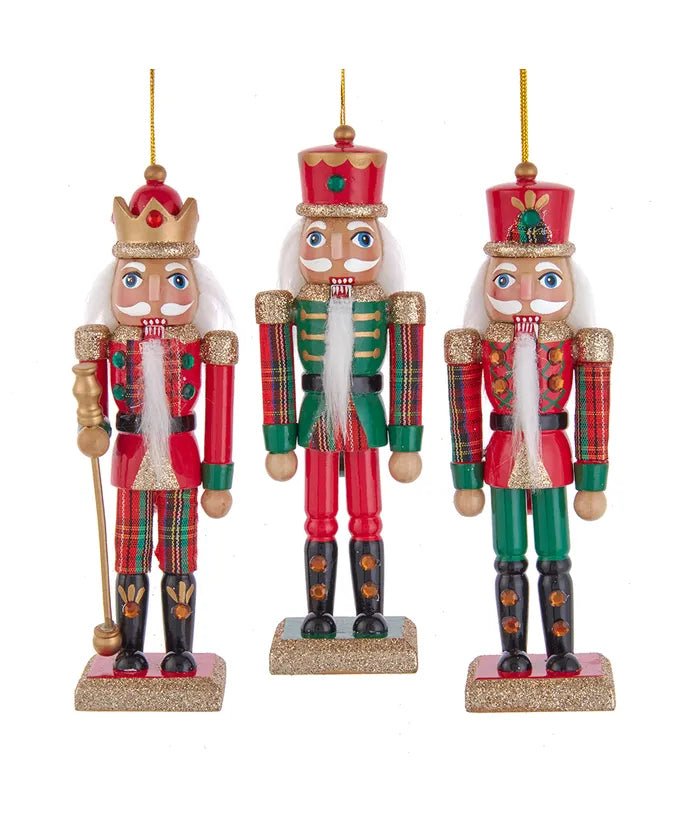 Traditional Plaid Nutcracker Ornament