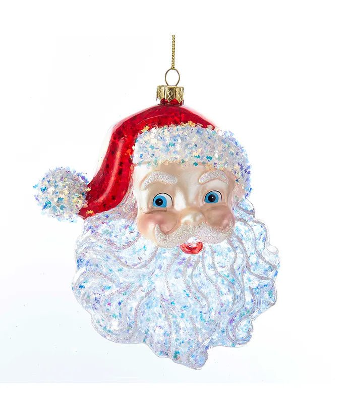 Glass Santa Head Ornament